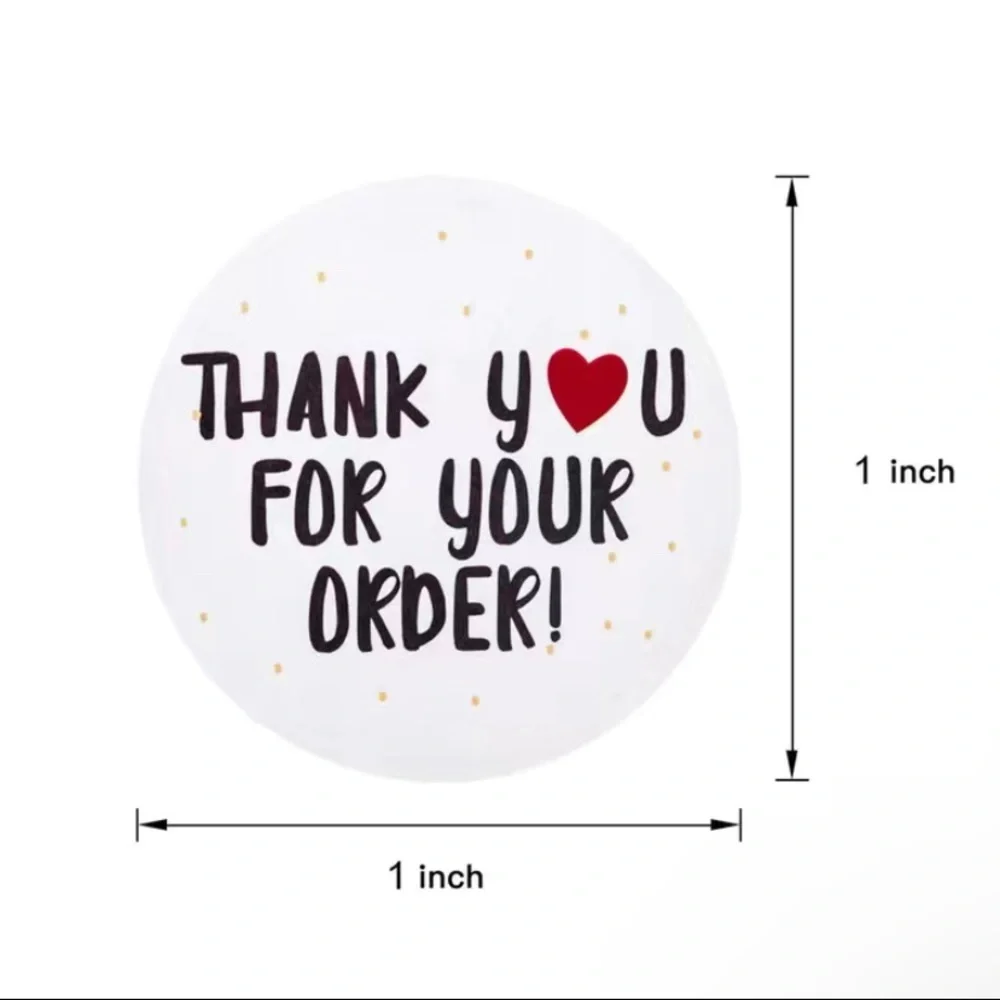 500pc thank you for your order stickers